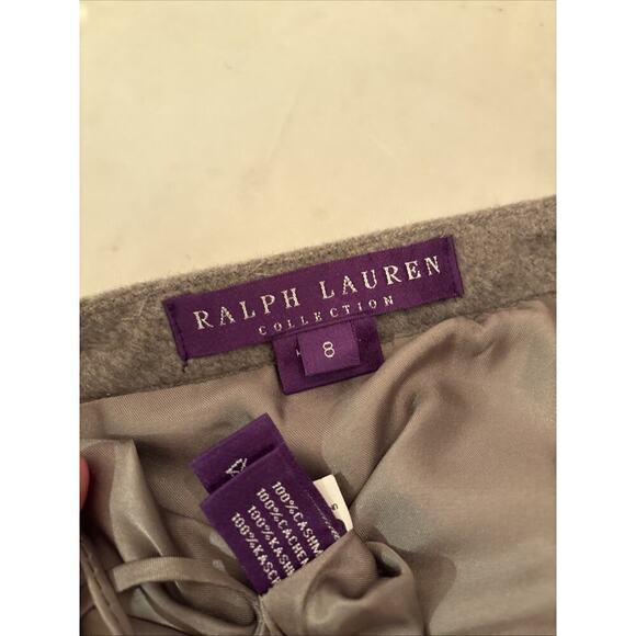 Ralph Lauren Purple Label Gray 100% Cashmere Trumpet Midi Skirt Runway 2005 8 - Picture 5 of 13